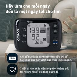 Thumbnail Máy Đo Huyết Áp Cổ Tay Tự Động OMRON HEM-6232T Bluetooth 3
