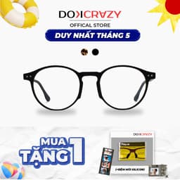 Thumbnail Gọng kính DOKCRAZY DANO mắt tròn nam nữ thời trang chất liệu cao cấp, nhẹ, Chống ánh sáng xanh,UV400 1