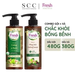 Thumbnail Phiên bản mới - Combo Dầu gội + Dầu xả Fresh Thảo mộc dưỡng sinh Chắc khỏe bồng bềnh 480g + Phục hồi và Dưỡng mượt 380g 4