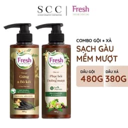 Thumbnail Phiên bản mới - Combo Dầu gội + Dầu xả Fresh Thảo mộc dưỡng sinh Sạch gàu mềm mượt 480g + Phục hồi và Dưỡng mượt 380g 4