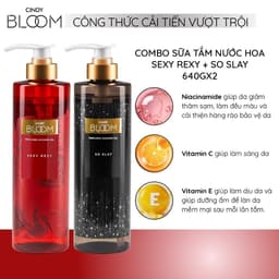 Thumbnail Combo Sữa tắm nước hoa Cindy Bloom Sexy Rexy Quyến rũ + So Slay Thu hút 640g/chai 1
