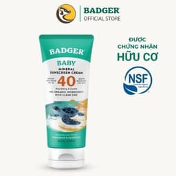Thumbnail Kem chống nắng vật lý cho em bé BADGER SPF 40 Baby sunscreen cho trẻ sơ sinh từ 6 tháng - 87mL 1