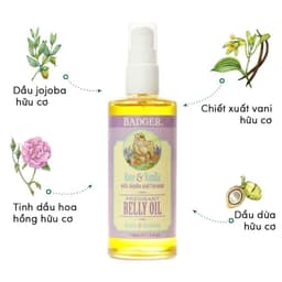 Thumbnail Dầu hữu cơ chống rạn da mẹ bầu BADGER Organic Belly Oil phòng ngừa nứt da, giảm ngứa an toàn – 118mL 1