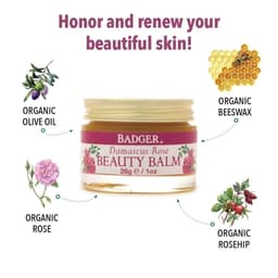 Thumbnail Sáp dưỡng da hoa hồng hữu cơ BADGER Rose organic beauty balm - Dưỡng ẩm sâu cho da khô và da lão hóa - 28g 1