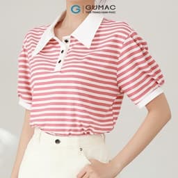 Thumbnail Áo polo sọc phối kiểu thời trang GUMAC PLE11036 3