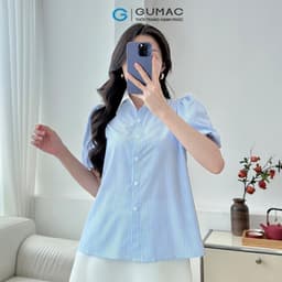 Thumbnail Sơ mi cổ kiểu thời trang GUMAC LAF0117 2