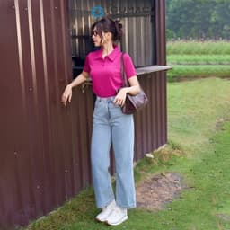 Thumbnail Quần jeans nữ ống suông thêu R xanh nhạt trẻ trung tôn dáng thời trang Gmorning - GUMAC YQJE12087 1