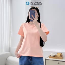 Thumbnail Áo thun nữ trơn cotton cổ tròn cơ bản dễ phối màu hồng vàng xanh Gmorning - GUMAC YATE10093-LATE1110 4