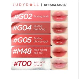 Thumbnail JUDYDOLL Combo 2 Son Bóng Mờ Che Phủ Rãnh Môi Không Lem Dưỡng Ẩm Lâu Trôi Màu Sắc Tự Nhiên Dễ Sử Dụng 4
