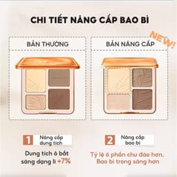 Thumbnail Bảng Phấn Bắt Sáng Tạo Khối JUDYDOLL 4 Ô 9g Mỏng Nhẹ Mịn Chuẩn Màu Lâu Trôi Tạo Hiệu Ứng Highlight Bắt Sáng 3D Gloss Highlight & Contour Palette 2