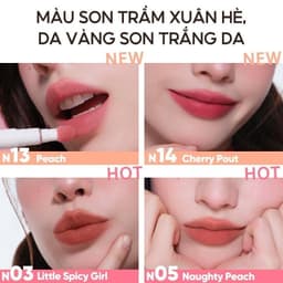 Thumbnail Son Kem Lì JUDYDOLL 1.8g Đầu Bông Dặm Kem Mịn Màu Sắc Tươi Tắn Son Vặn Bền Màu Che Phủ Vân Môi Nổi Bật 2
