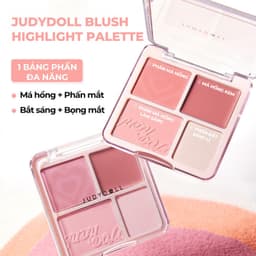 Thumbnail Bảng Phấn Má Hồng Bắt Sáng JUDYDOLL 4 Ô Tông Lì Đa Năng Mềm Mịn Trang Điểm Tự Nhiên Lâu Trôi 3