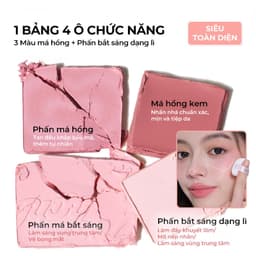 Thumbnail Bảng Phấn Má Hồng Bắt Sáng JUDYDOLL 4 Ô Tông Lì Đa Năng Mềm Mịn Trang Điểm Tự Nhiên Lâu Trôi 4