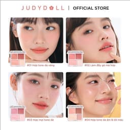 Thumbnail Bảng Phấn Má Hồng Bắt Sáng JUDYDOLL 4 Ô Tông Lì Đa Năng Mềm Mịn Trang Điểm Tự Nhiên Lâu Trôi 2