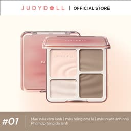 Thumbnail Bảng Tạo Khối Bắt Sáng 4 Ô JUDYDOLL & Bảng Má Hồng 4 Ô JUDYDOLL Mỏng Nhẹ Lên Màu Tự Nhiên Mịn Da 3