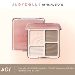 Thumbnail Bảng Phấn Bắt Sáng Tạo Khối JUDYDOLL 9g Lâu Trôi Lên Màu Chuẩn Tự Nhiên Mịn Màng Hiệu Ứng 3D Bắt Sáng Màu Bóng 4 Trong 1 4