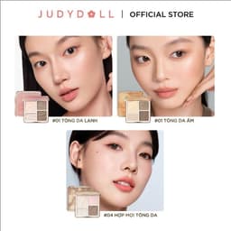 Thumbnail Bảng Phấn Bắt Sáng Tạo Khối JUDYDOLL 9g Lâu Trôi Lên Màu Chuẩn Tự Nhiên Mịn Màng Hiệu Ứng 3D Bắt Sáng Màu Bóng 4 Trong 1 3