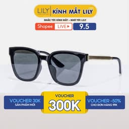 Thumbnail Kính mát nam nữ Lilyeyewear chống UV400 thiết kế mắt vuông dễ đeo màu sắc thời trang 602335 1