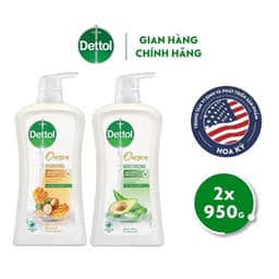 Thumbnail Combo 2 Chai Sũa Tắm Dettol Onzen Mật Ong Kháng Khuẩn Dưỡng Thể và Dưỡng Ẩm Lô Hội & Bơ (950G/Chai) 1