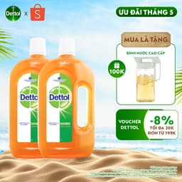 Thumbnail Combo 02 chai dung dịch diệt khuẩn khử mùi đa năng Dettol, 1L/chai 1