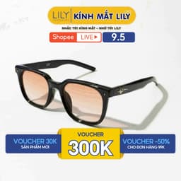 Thumbnail Kính mát vuông nam nữ LILYEYEWEAR chống tia UV400 bảo vệ mắt kiểu dáng thời trang KC26 1