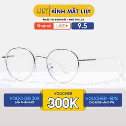 Thumbnail Gọng kính kim loại tròn nam nữ LILYEYEWEAR phù hợp mặt nhỏ càng kính nhẹ nhàng màu sắc thời trang 2912320 1