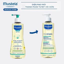 Thumbnail Dầu tắm gội Cho Trẻ Sơ Sinh & Em Bé Da Chàm Thể Tạng Mustela Stelatopia Cleansing Oil 500ml 2