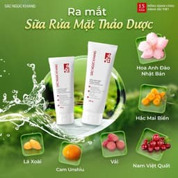Thumbnail Sữa Rửa Mặt thảo dược thiên nhiên Sắc Ngọc Khang 100g - giúp làm sạch dịu nhẹ, không gây khô da 2