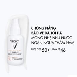 Thumbnail Gel chống nắng bảo vệ da và ngăn ngừa thâm nám, đốm nâu, nếp nhăn Vichy UV Age daily 40ml 1