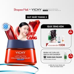 Thumbnail Kem dưỡng ban đêm dưỡng sáng, ngừa lão hóa, làm săn chắc da Vichy Liftactiv Collagen Specialist Night 50ml 1