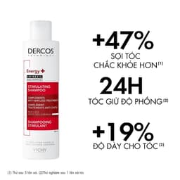 Thumbnail Dầu gội ngăn ngừa và giảm rụng tóc Vichy Dercos Energising Aminexil Stimulating Shampoo Hairloss 200ml 1
