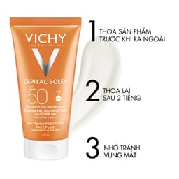 Thumbnail Kem chống nắng không nhờn rít SPF 50 UVA +UVB Vichy Capital Soleil Mattifying Dry Touch Face Fluid 4