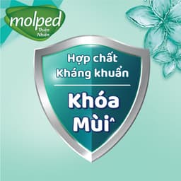 Thumbnail Combo 8 Gói Băng vệ sinh Molped thiên nhiên Kháng khuẩn Siêu mỏng có cánh 23cm (GÓI 8 MIẾNG) 4