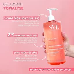 Thumbnail Gel làm sạch dịu nhẹ dành cho da nhạy cảm, da khô và viêm da cơ địa SVR TOPIALYSE Gel Lavant 1L 2