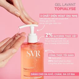 Thumbnail Gel làm sạch dịu nhẹ cho da nhạy cảm, da khô và viêm da cơ địa SVR TOPIALYSE Gel Lavant 400ml 3