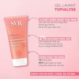 Thumbnail Gel làm sạch không chứa xà phòng cho da khô và nhạy cảm SVR TOPIALYSE Gel Lavant 55ml 2
