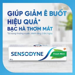 Thumbnail Bộ 3 Kem đánh răng SENSODYNE Fresh Mint 160g giúp giảm ê buốt hiệu quả với hương bạc hà thơm mát 2