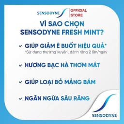 Thumbnail Kem đánh răng SENSODYNE Fresh Mint 160g giúp giảm ê buốt hiệu quả với hương bạc hà thơm mát 4