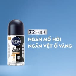 Thumbnail Lăn Ngăn Mùi NIVEA MEN Black&White Ngăn Vệt Ố Vàng Vượt Trội | Hương Mạnh Mẽ (50 ml) - 85392 2