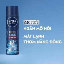 Thumbnail Xịt Ngăn Mùi NIVEA MEN Cool Kick Mát Lạnh - Thơm Năng Động (150 ml) - 82883 2