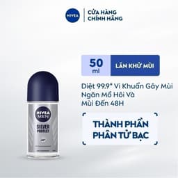 Thumbnail Lăn Ngăn Mùi NIVEA MEN Silver Protect Phân Tử Bạc Ngăn Khuẩn Gây Mùi Vượt Trội (50 ml) - 83778 1
