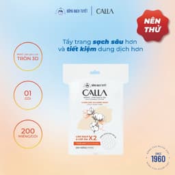 Thumbnail Bông tẩy trang làm sạch da Bông Bạch Tuyết Calla tròn 3D 200 miếng/gói 2