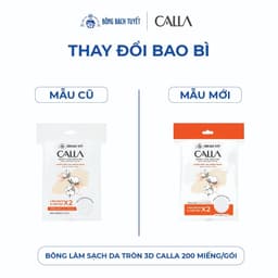 Thumbnail Bông tẩy trang làm sạch da Bông Bạch Tuyết Calla tròn 3D 200 miếng/gói 1