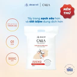 Thumbnail Bông tẩy trang làm sạch da Bông Bạch Tuyết Calla tròn 3D 500gr - 1100 miếng/gói 1