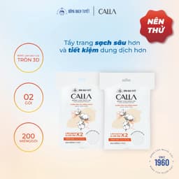 Thumbnail Combo 2 Bông tẩy trang làm sạch da Bông Bạch Tuyết Calla tròn 3D 200 miếng/gói 2