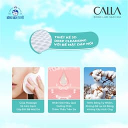 Thumbnail Combo 2 túi Bông tẩy trang làm sạch da Bông Bạch Tuyết Calla Sạch Sâu (500gr/túi) 4