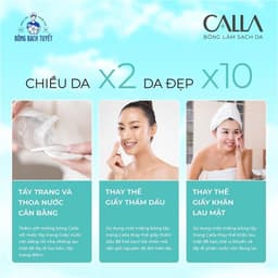 Thumbnail Combo 2 túi Bông tẩy trang làm sạch da Bông Bạch Tuyết Calla Sạch Sâu (250gr/túi) 4