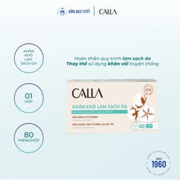 Thumbnail Khăn khô Bông Bạch Tuyết làm sạch da Calla đa năng 80 miếng/hộp - bông tẩy trang 2