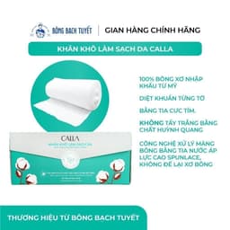 Thumbnail Khăn khô Bông Bạch Tuyết làm sạch da Calla đa năng 80 miếng/hộp - bông tẩy trang 4