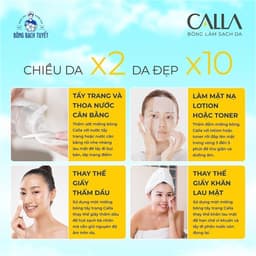 Thumbnail Bông tẩy trang làm sạch da Bông Bạch Tuyết Calla mềm mịn (250gr/túi) 3
